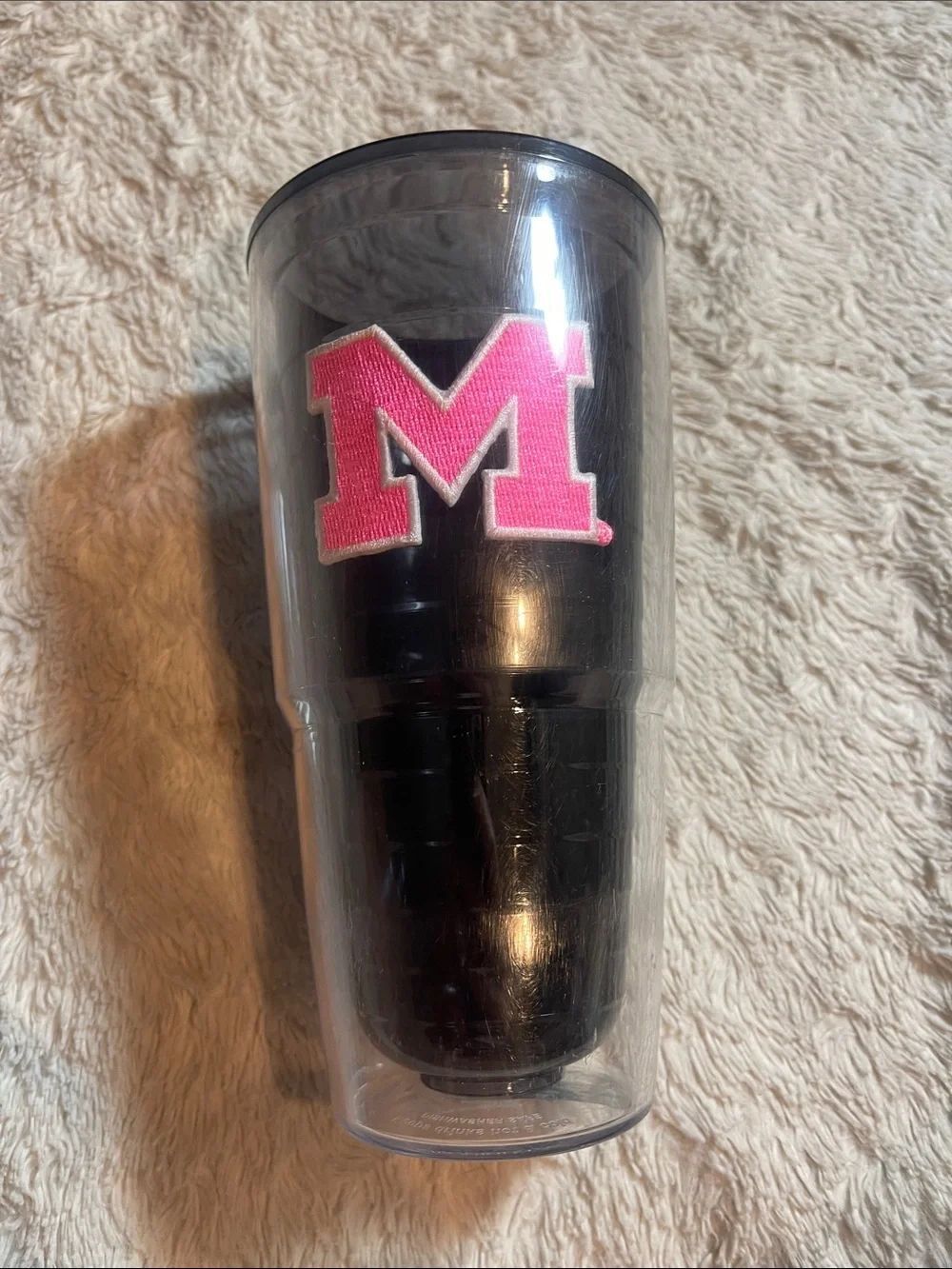 Clear Tumbler with Pink 'M' Patch TERVIS